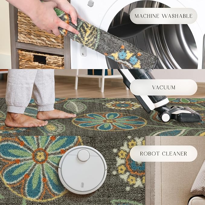 Maples Rugs Reggie Floral Runner Rug - Image 8