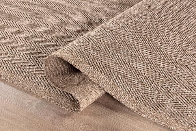 CAMILSON Easy Jute Rug 2x3, Indoor Outdoor Natural Color Fiber Area Rugs - Image 3