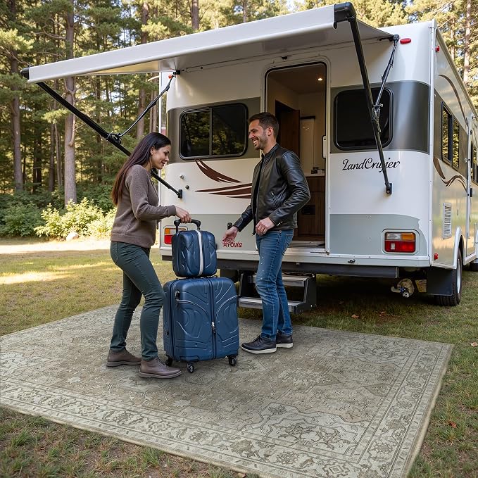GENIMO Outdoor & Indoor Area Rug 5'x8', Waterproof, Non-Shedding, Easy Cleaning - Image 4