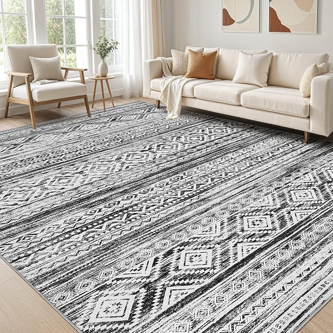 cotiled 10x13 Area Rugs Living Room Rug: Washable Boho Rugs by COTILED