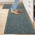 COSY HOMEER Kitchen Rugs Sets 2PCS, Non-Slip Washable Kitchen Mats by COSYHOMEER