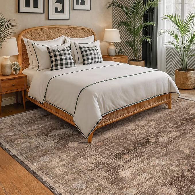 Hazo Haus Brown 9x12 Living Room Rug - Image 3