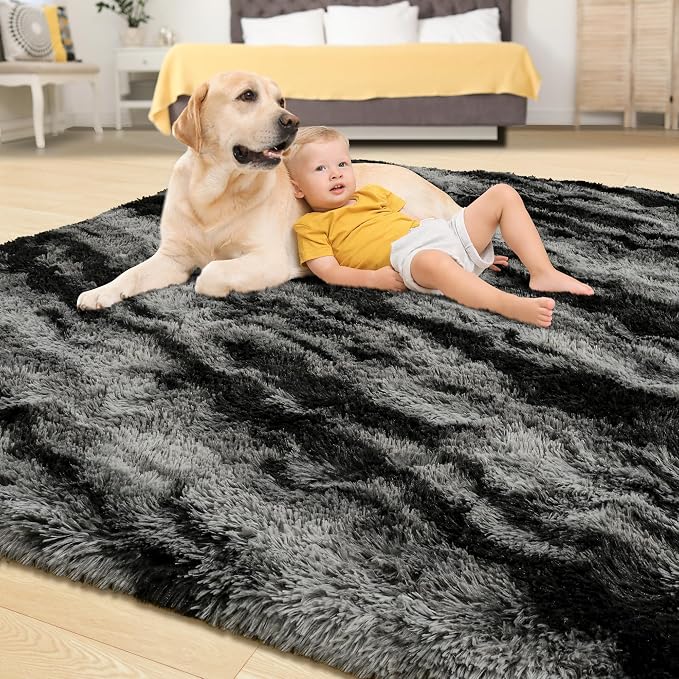 Tepook Soft Fluffy Rugs for Living Room, 5x8 Shaggy Area Rug for Bedroom - Image 4