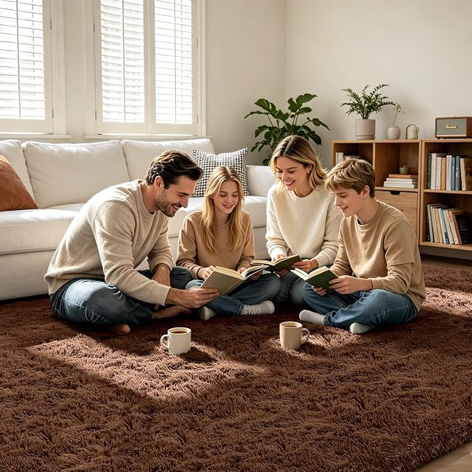 Shag Area Rugs for Bedroom Living Room, 6X9 Ultra Soft Fluffy Area Rugs for Dorm - Image 2