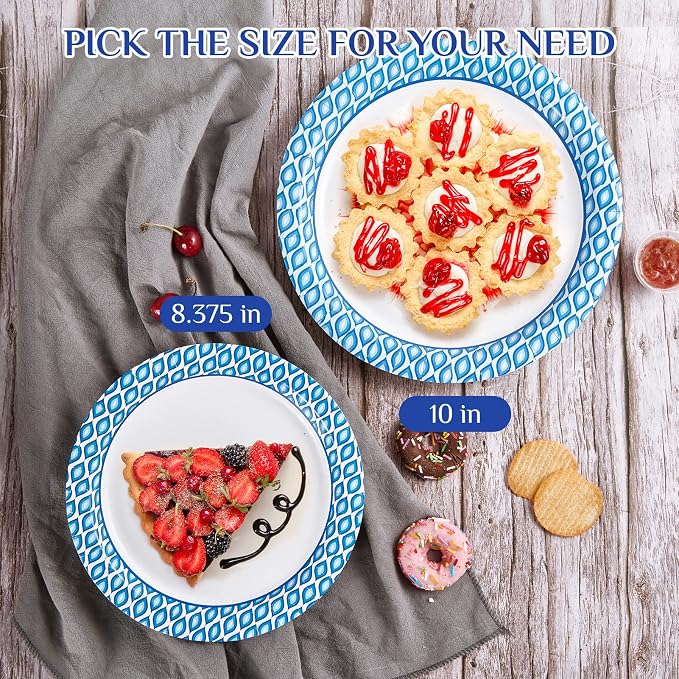 MUCHII 8.375 Inch Disposable Paper Plates, Holiday - Image 8