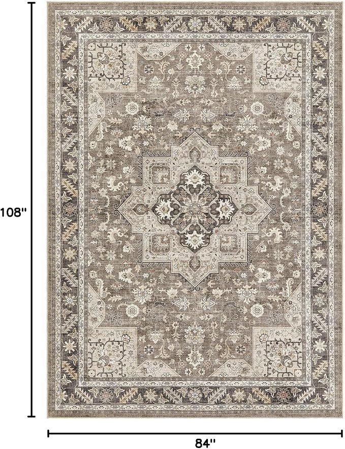 Vintage Living Room Area Rug 7x9 - Image 2