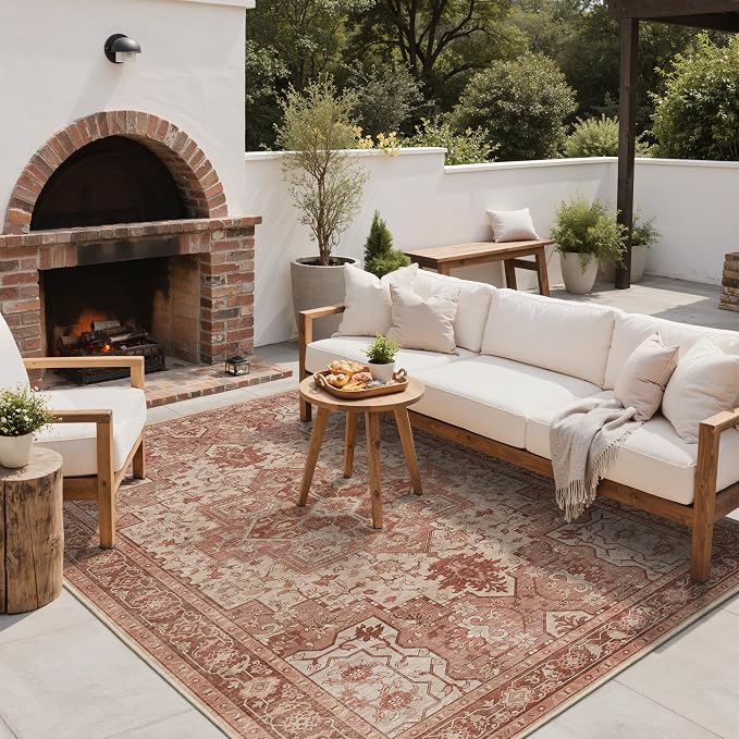 GENIMO Outdoor & Indoor Area Rug 5'x8', Waterproof, Non-Shedding, Easy Cleaning - Image 6
