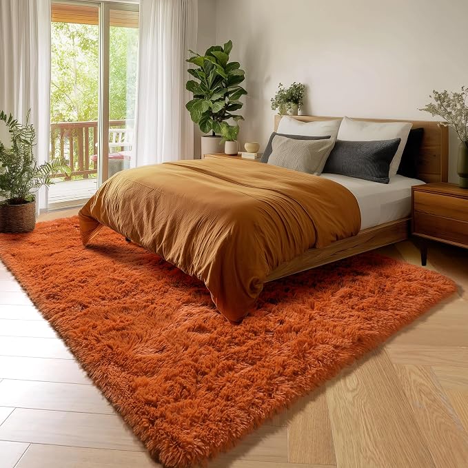 Amdrebio Burnt Orange Large Area Rugs 8x10 - Image 5