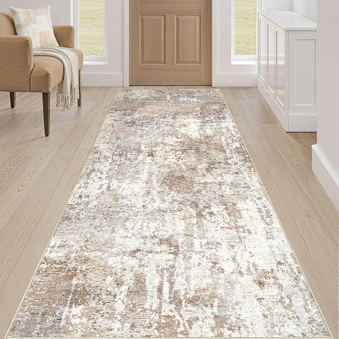 Runner Rug Kitchen Washable Rugs: 2x5 Non-Slip Abstract Soft Modern Stain - Image 4