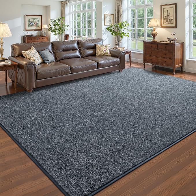 Pettop 5x7 Blue Grey Area Rugs for Living Room Bedroom, Thickened Memory-Foam by Pettop