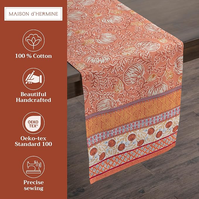 Maison d' Hermine Table Runner 100% Cotton 14.50" x 72" | Table Runners 72 - Image 2