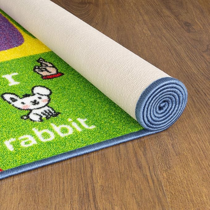 KC Cubs 3x5 ABC Alphabet ASL Sign Language Rug – Educational Non-Slip Carpet - Image 8