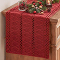 Artoid Mode Rose Red Woven Farmhouse Hollow Table Runner 12x90 Inch | Holiday by ArtoidMode