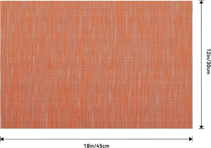 Leetaltree Orange Placemats Set of 8 - Image 9