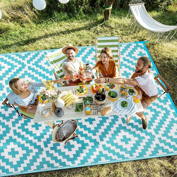 Outdoor Patio Plastic Straw Rug - Image 2