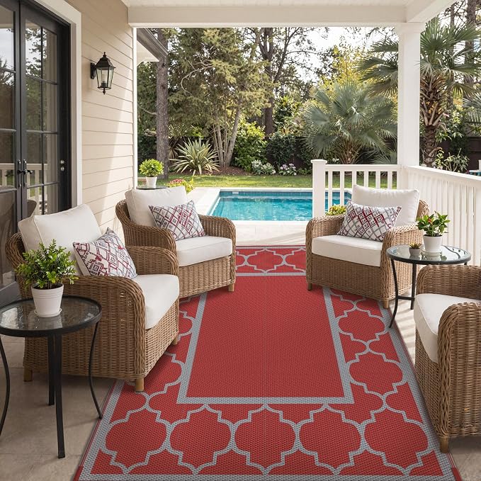 GENIMO 9' x 12' Outdoor Rug Waterproof - Image 6