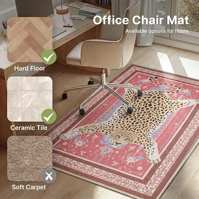 36"x48" Office Chair Mat for Hardwood Tile Floor, Under Desk Carpet Protector - Image 3