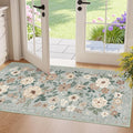 DUKINO 2x4 Rug for Entryway, Washable Kitchen Floral Runner Rug by DUKINO