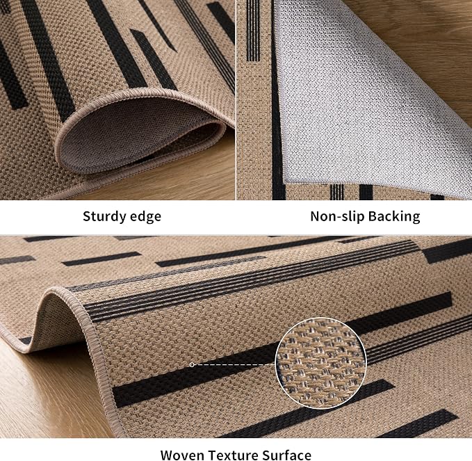 Tangsoo Modern Easy Jute Rug 5x7 Large Washable Area Rugs - Image 7