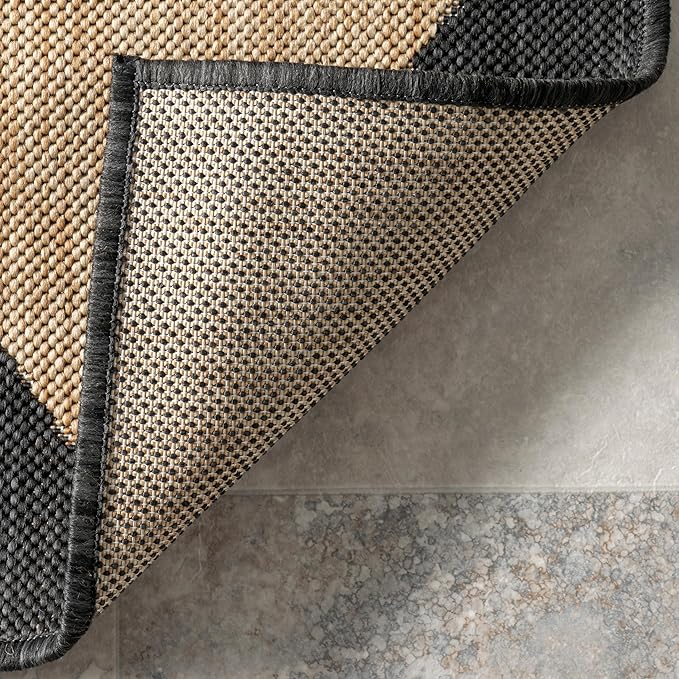 Nuloom Outdoor Performance Collection Sabina Dark Grey/Ivory, High Traffic - Image 9