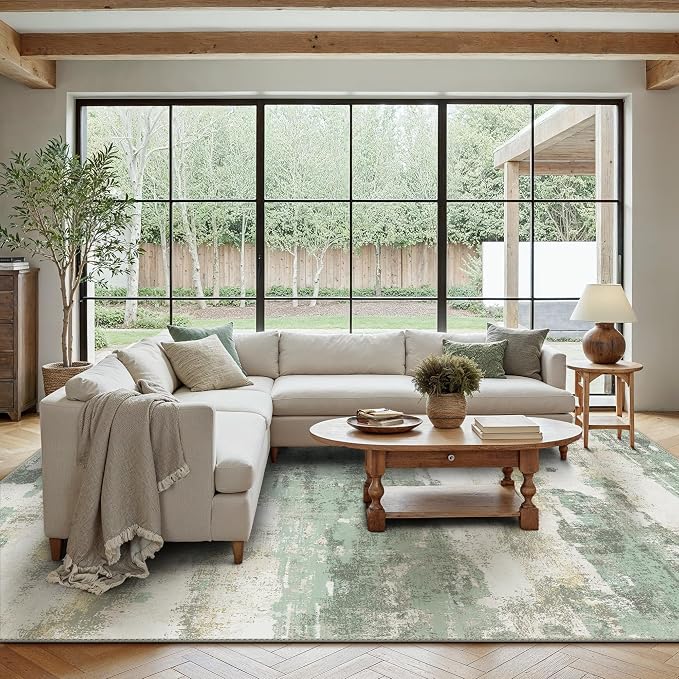 BEIMO Area Rugs 7'6"x9'6" for Living Room Bedroom, Modern Abstract Machine - Image 2