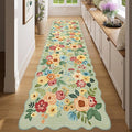 DUKINO 2x8 Washable Runner Rug, Lightweight Soft Floral Hallway Rug Runner by DUKINO