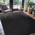 CAMILSON Easy Jute Rug 5x7, Indoor Outdoor Dark Gray Black Farmhouse Area Rugs by CAMILSONIndoorOutdoorAreaRugs