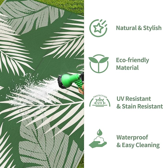 GENIMO Outdoor Rug 8' x 10' Waterproof - Image 6