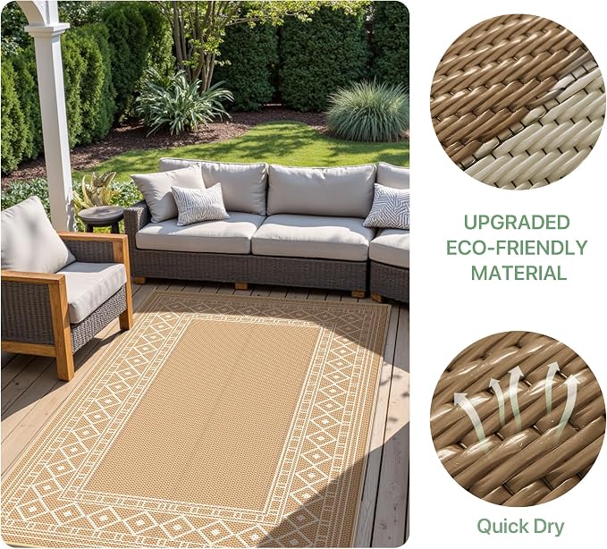 GENIMO Outdoor Rug Waterproof 6'x9' - Image 7