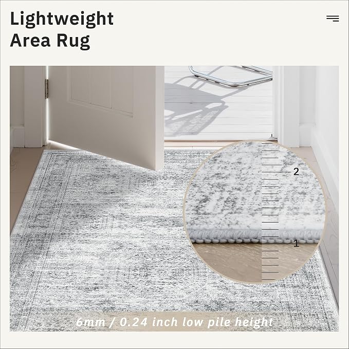 Soalmost Hallway Runner Rug 4x8 Wide: Washable Thin Runners - Image 7