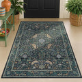 Blue 3x6 Washable Rug for Large Entryway by HazoHaus