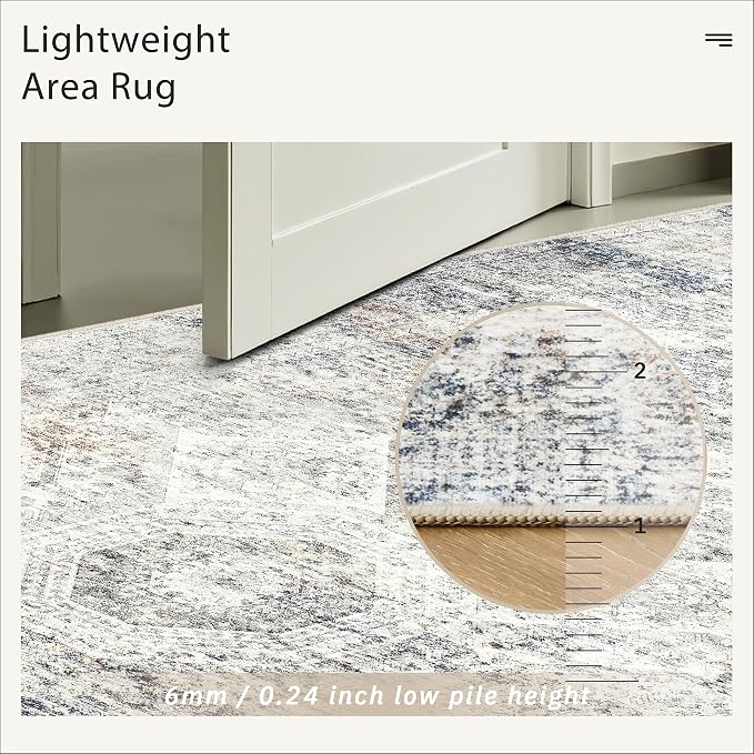 Soalmost 2x3 Washable Rugs for Kitchen, Powder Room Small Area Rug Non-Slip - Image 7