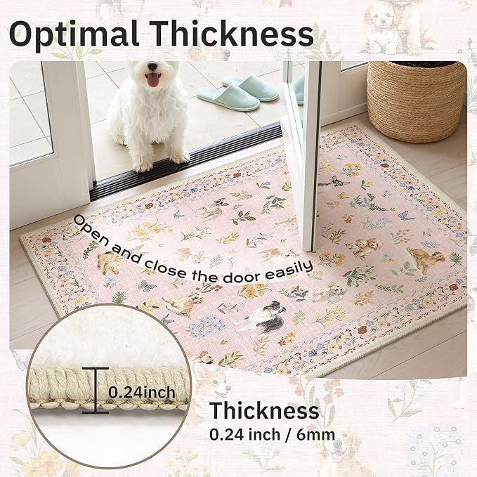 Soalmost Dog 8x10 Pink Area Rugs - Image 9
