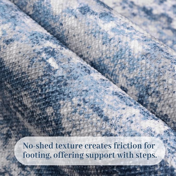 Runners for Hallways Ultra Non-Slip 2x4 Washable Kitchen Rug Abstract Tear and - Image 4
