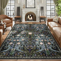 AMTOVO 9x12 Washable Area Rugs for Living Room, Non-Slip&Non-Shedding Floral by AMTOVO