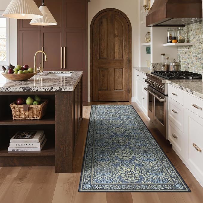 GENIMO Washable Floral Runner Rug 2x6, Non-Slip Long Hallway Carpet - Image 4
