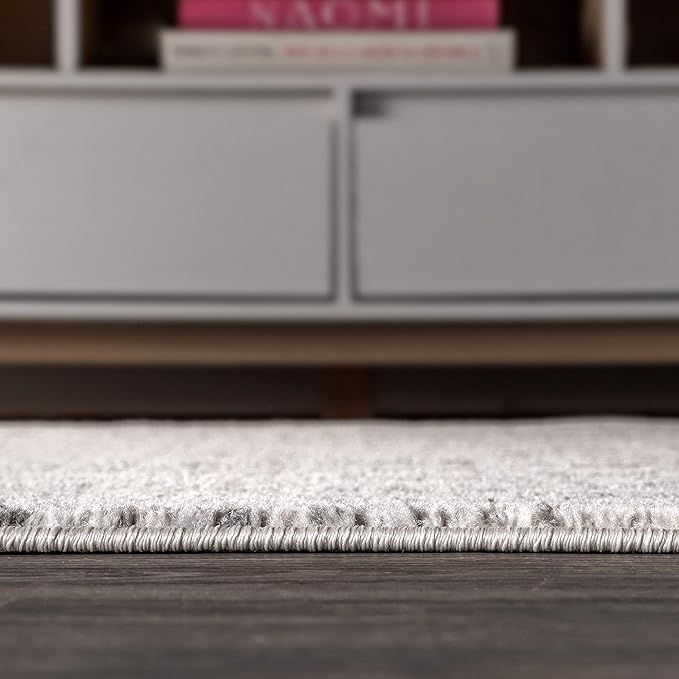 JONATHAN Y Boho Vintage Diamond Cream/Gray Square Area Rug 7X7 ft, Moroccan Hype - Image 6