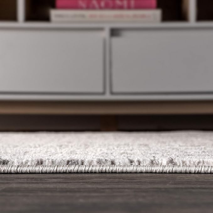 JONATHAN Y Boho Vintage Diamond Cream/Gray Square Area Rug 9X9 ft, Moroccan Hype - Image 6