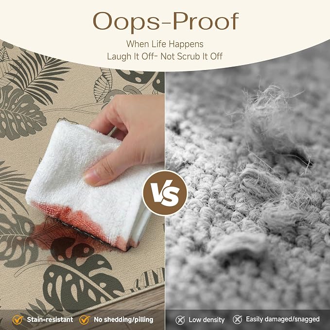 Easy Jute Rug Outdoor Indoor 8x10 Patio Mat Porch Light Brown Natural Non Slip - Image 5