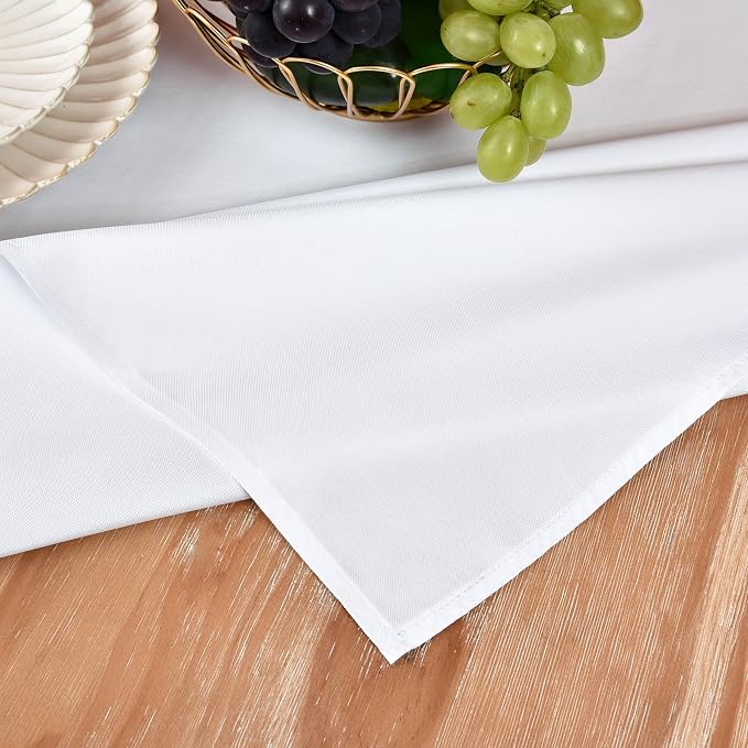 MEANMOY White Table Runner 108 Inches Long Waterproof Table Runners | Washable - Image 5