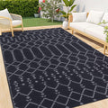 Smiry Outdoor Rug 6x9 ft, Waterproof Reversible Plastic Straw Rugs, Boho by Smiry