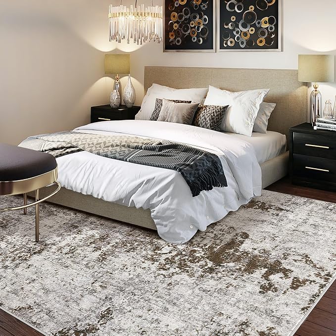 DMOYEST 10x12 Area Rug for Living Room, Washable & Non Slip Large Indoor Carpet - Image 3