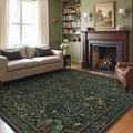 GENIMO Washable 10x12 Area Rug, Vintage Boho Floral Carpet, Soft Low-Pile by GENIMO