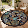 GarveeHome Jungle Round Washable Rugs 6ft Non-Slip Soft Round Rug by GarveeHome