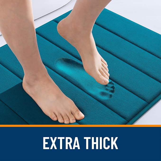 OLANLY Memory Foam Bath Mat 35x24, Super Soft Absorbent Bathroom Rugs, Quick Dry - Image 6