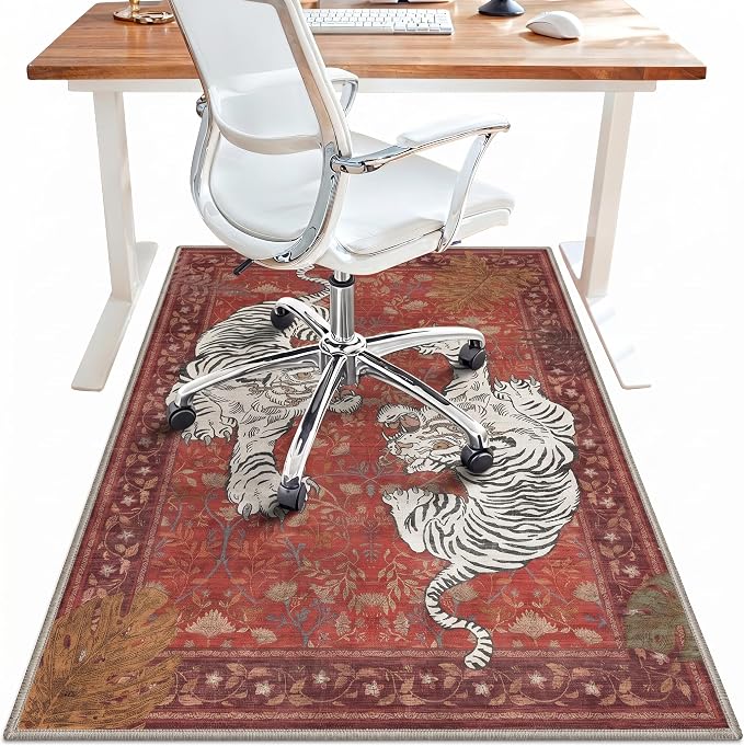 48"x72" Office Chair Mat for Hardwood Tile Floor, Under Desk Carpet Protector by BESBLEE
