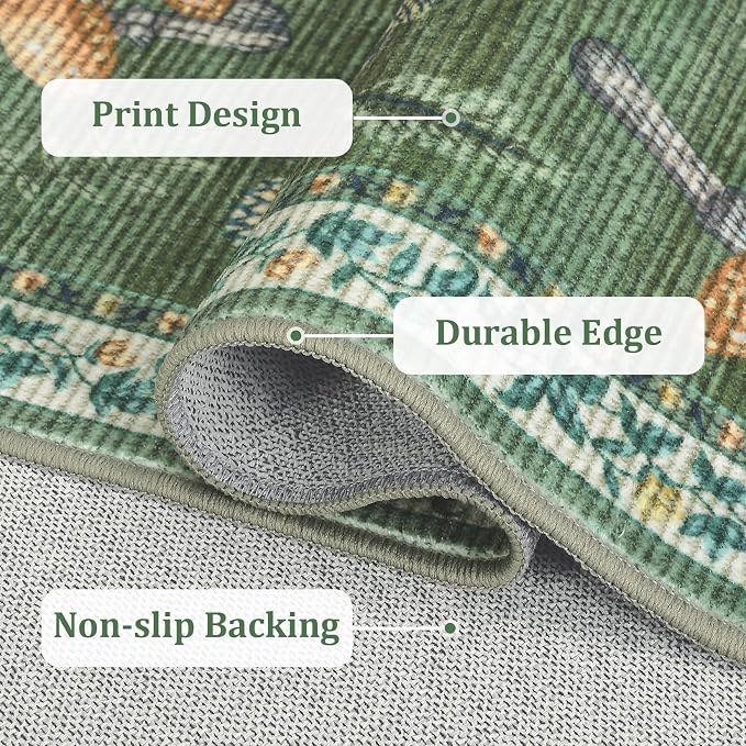 Mushroom Small Rug 2x3 Washable Door Mat Indoor Rugs - Image 6