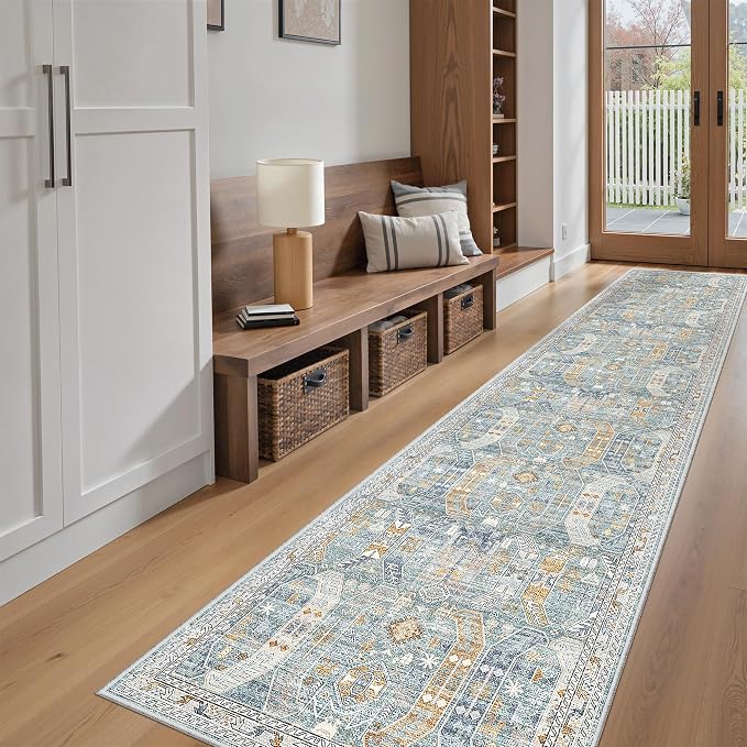 Madane Runner Rugs for Hallway 2x10 Long Washable Non-Slip Hallway Runner Rug - Image 3
