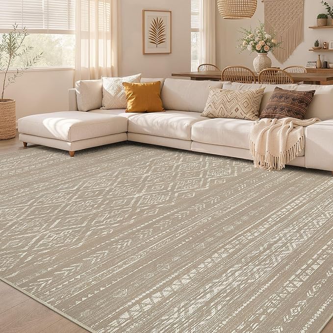 Nakagishi Area Rug Living Room Rugs: 8x10 Large Soft Machine Washable Boho by NakagishiAreaRug