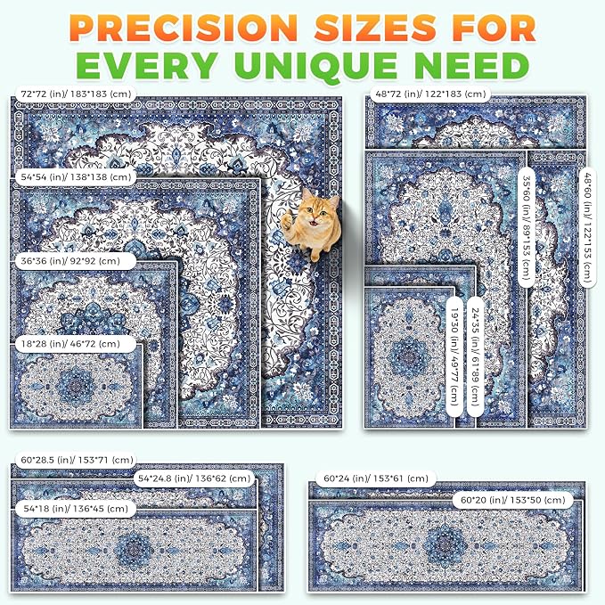 Hompet Cat Litter Mat 2 Pack, 35x60 Large Machine Washable Trapping Mats - Image 7